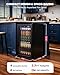Icyglee Beverage Refrigerator Cooler, 126 Can Mini Fridge with Glass Door for Wine, Soda Beer, Beverage Cooler for Home, Bar, Office with Adjustable Removable Shelves, Black