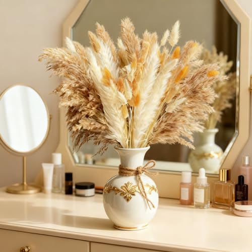 Ramo de Pasto Pampas Natural Seco Boho 17 pulgadas miniatura 4