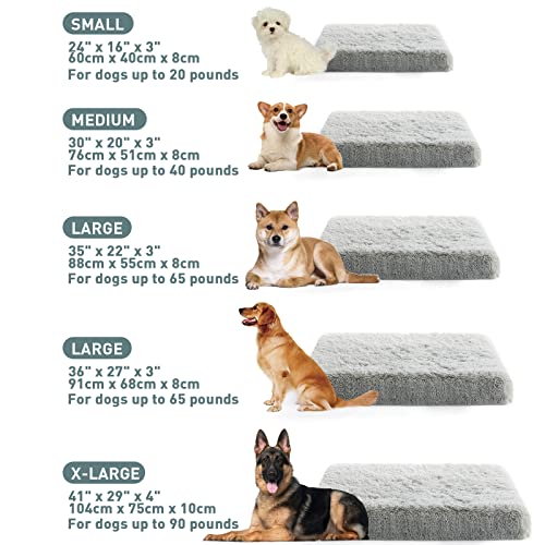 MIHIKK Orthopedic Dog Bed Luxurious Plush Washable Dog Beds with Removable Waterproof Cover Anti-Slip Egg Foam Pet… - Image 5