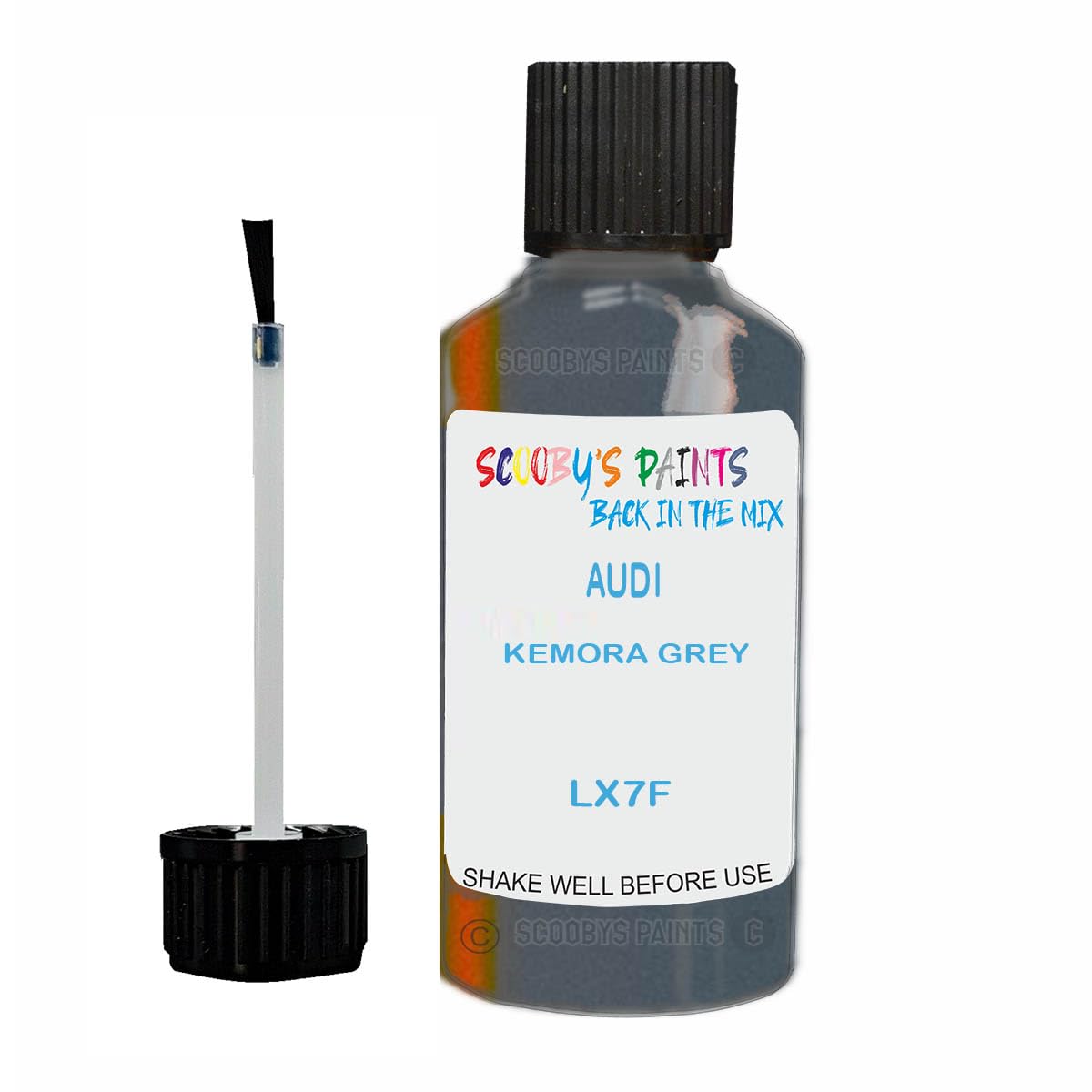 Scoobys Paints Back In The Mix Kemora Grey Touch Up Paint For Audi Lx7f Metallic