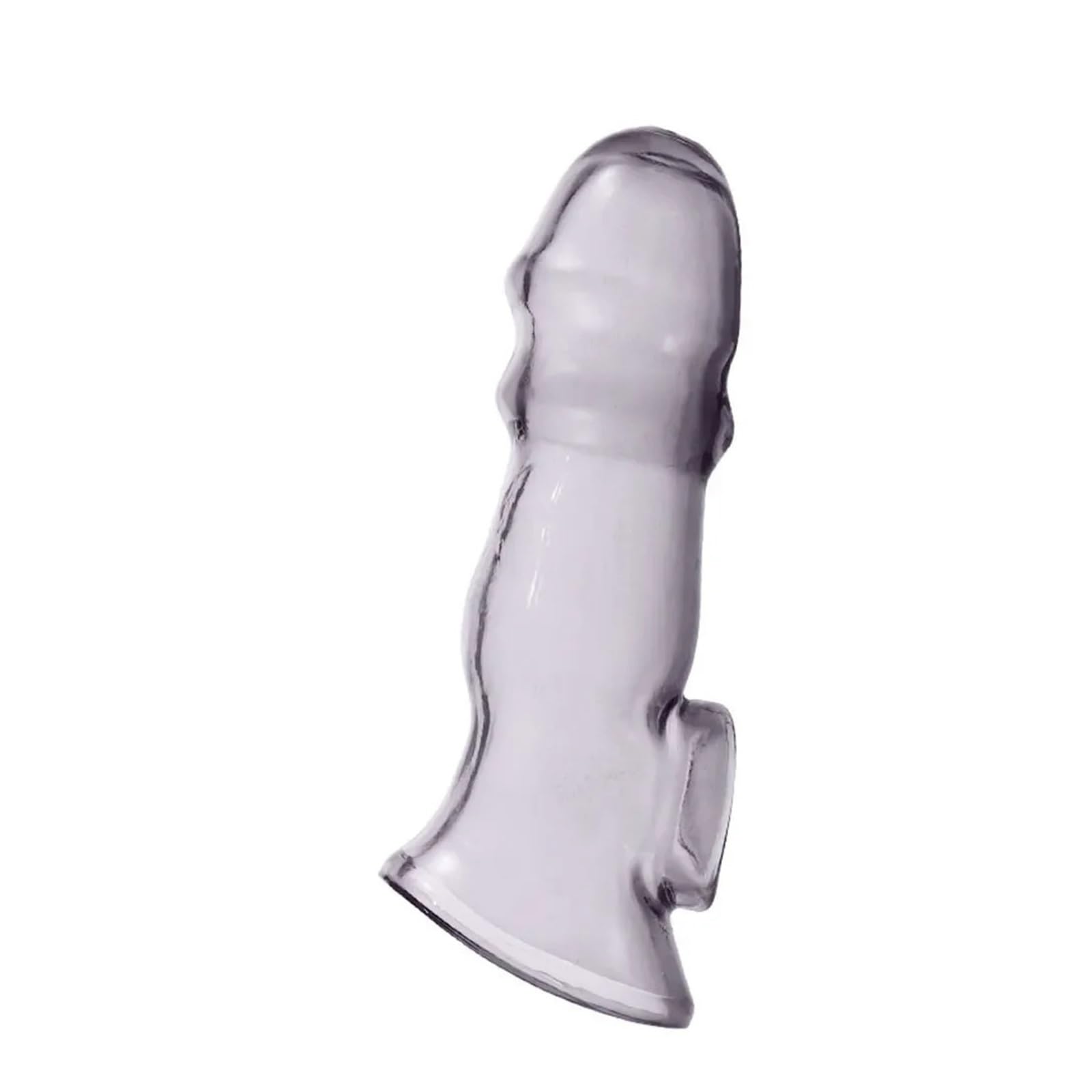 Fundas reutilizables genéricas para pene, condones elásticos de alta elasticidad, extensor de pene suave, alargador, retardante de eyaculación, juguetes sexuales para hombres, producto sexual para parejas, color blanco B