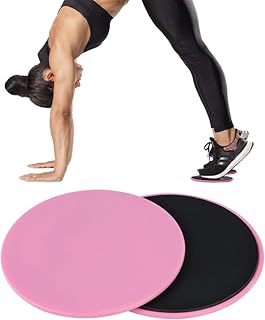 2PCS Core Sliding Discs, 7.0 in Dual Sided Exercise Sliders Sport Workout Turf for Carpet Hardwood Floor