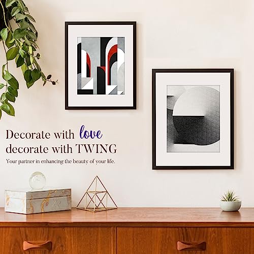 TWING 11x14 Picture Frames Set of 6, Gallery Wall Frame Set Display Photo 8 x 10 with Mat or 11 x 14without Mat Black Composite Wood Wall Mounting