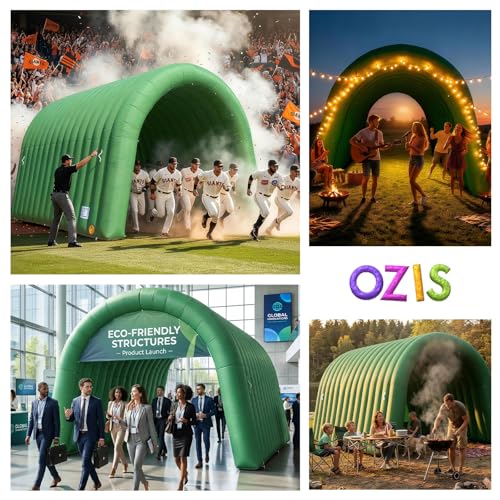 Image of OZIS 16Ft Inflatable Tunnel Entrance Sports with Installed Blower Inflatable Football Tunnel Tent Entryway for Business Advertising Event Exhibition Promotion(16x10x10Ft)