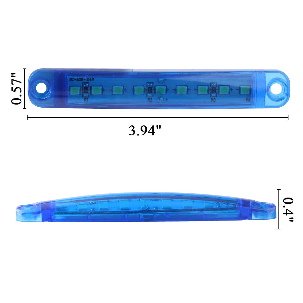 Luci Di Posizione Laterali Per Veicoli - 10 Pezzi LED Bianchi 12-24V, Impermeabili IP67