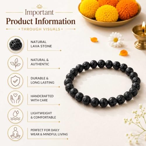 Image of Beaded Bracelet for Men & Women | Stretchable Handmade Prayer Meditation Yoga Wrist Bracelet | Stylish Everyday Wear | Free Size
