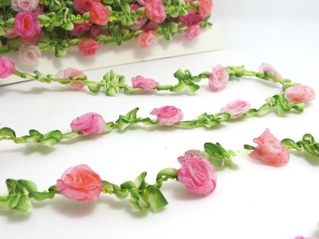 1/2/10 Yard weinrotes Blumenband für Blumensträuße/Carft, handgefertigtes Blumenband zum Einwickeln von Blumenkantenbesatzband, Blumenblattbesatzband