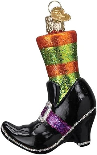Miniatura 2 de Old World Christmas Adornos Brujas Zapato Vidrio Soplado Adornos para Árbol de Navidad
