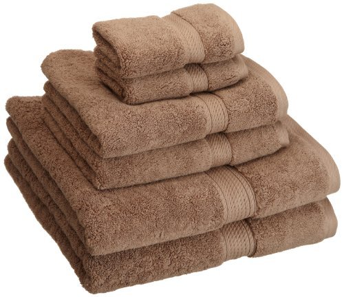 Superior - Juego de Toallas de algodón Peinado de 6 Piezas (900 g, 100% algodón), Color marrón