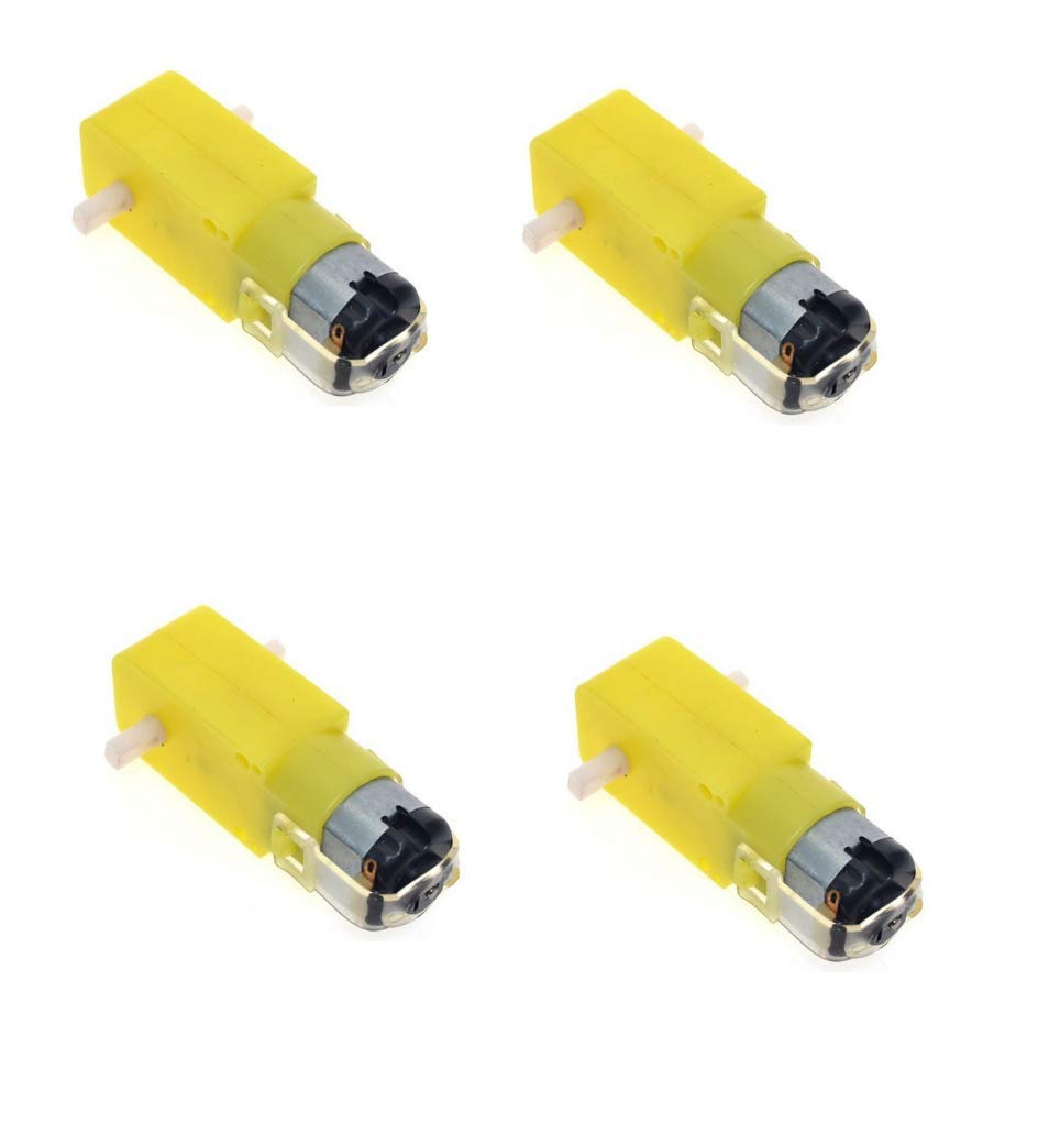 3v-12v Dc BO Motor Dual Shaft Smart Plastic Car Robot Gear for Arduino Science Projects - 4 Pieces