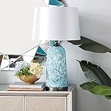 Deco 79 Table Lamp, 17' L x 17' W x 28' H, Blue