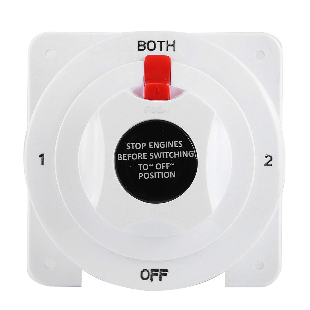 Sélecteur de batterie 300A, design compact durable, alimentation à double batterie pour bateaux, camping-cars, matériau ABS