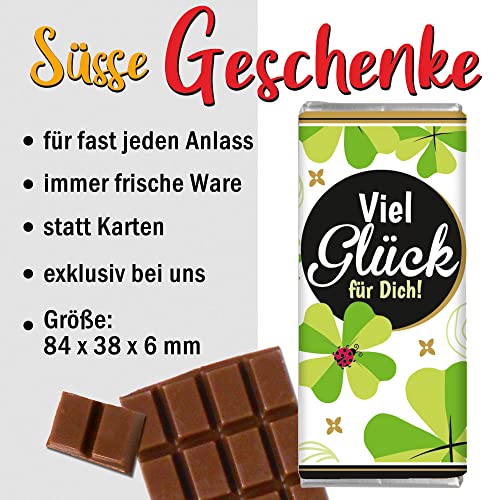 STEINBECK Geschenk-Schokolade - Viel Glück für dich - 5 mal Minischokolade Neujahr Silvester Glücksschwein Mitgebsel… – Bild 3