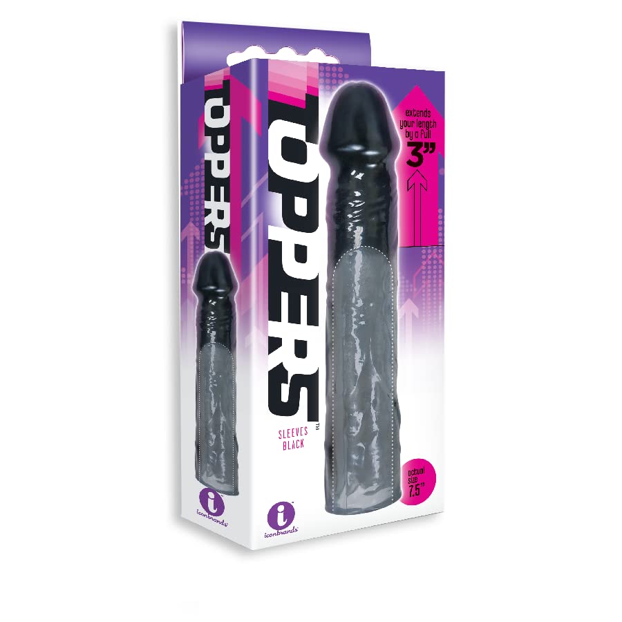 Amazon.com: Sex Toy Couples kit of Toppers - Black, Extender Sleeve and  Icon Brands Vibrating Pussy Stroker Ivy Jones : Health & Household