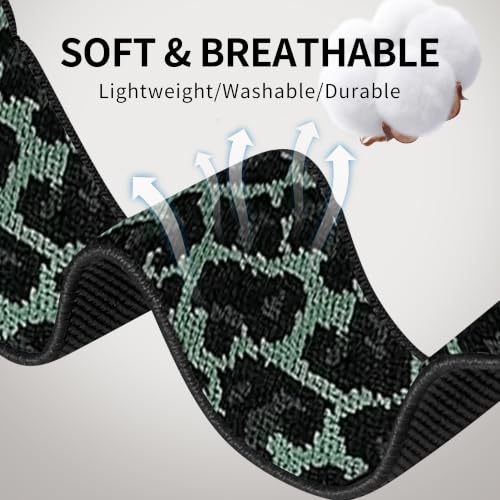 XSMDAJDTXZ Leopard Stretchy Band Compatible with Apple Watch Band 41mm 40mm 46mm 44mm 45mm 42mm 49mm 38mm Women Men, Water-Resistant Solo Loop Elastic Sport Straps for iWatch Series 11 10 9 8 7 6 5 4 3 SE Ultra (Green, 38mm/40mm/41mm/42mm(series 11 10)) by XSMDAJDTXZ - Used condition - Image 4