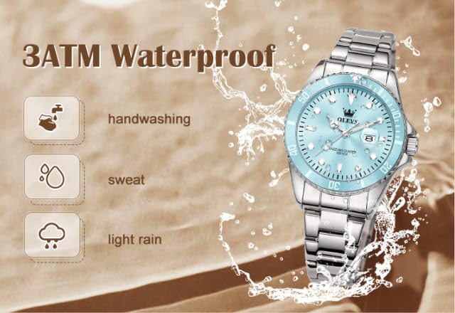 Image of OLEVS Watch Women Silver Watches for Women Luxury for Small Wrists Dress Stainless Steel Women's Wrist Watches Easy to Read Reloj para Mujer Black /Blue /Gold /Green /Pink /Purple