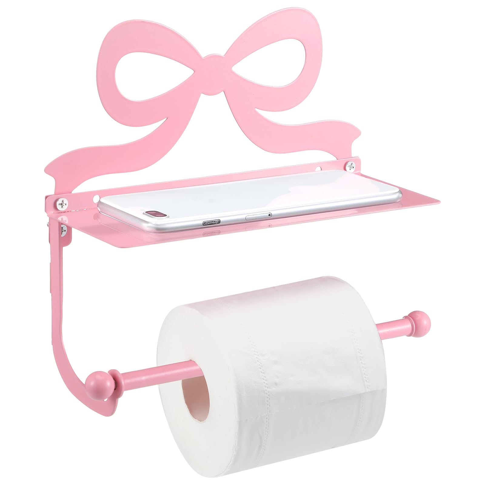 Pink Bow Toilet Paper Holder - Wall Mount -1