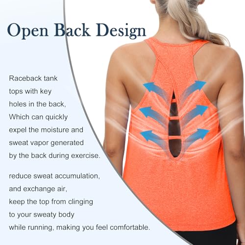 YOYOYOGA Workout Tops for Women Tank Tops Sleeveless Yoga Shirts Loose Fit Athletic Running Gym Tennis Active 2 Pack4