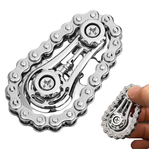 KYLOS Fidget corrente, anel Fidget Spinner de montagem brinquedo para crianças adultos, metal Fidgeting bicicleta pinhões balde, Edc novidade Relief Relief Mão Spinner presente cinético