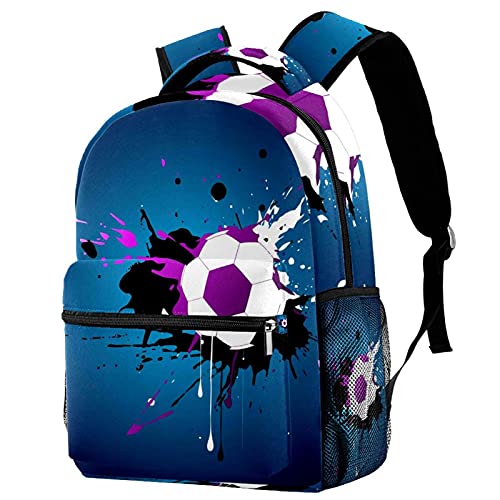 Sac à dos football abstrait femme grand format pour voyage coloré