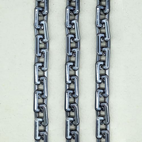 Image of SATRA TRADERS | Size : 18mm | W 01Meter Metallic Chain Rectangle Link Chain