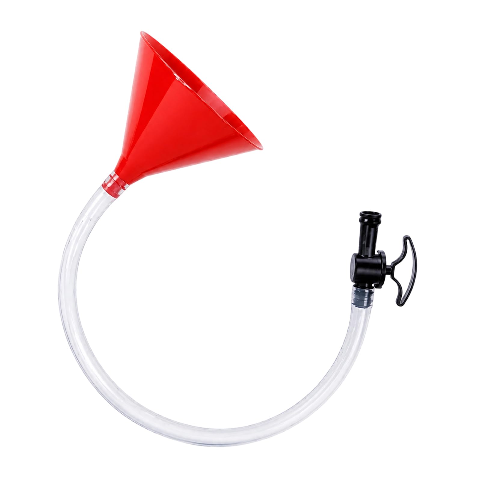 Beer Funnel Bong with Ball Valve, Portable Drinking Game Equipment for Parties and Social Events, Compact 22x20x18 Cm Design for Bottled Beer Enjoyment
