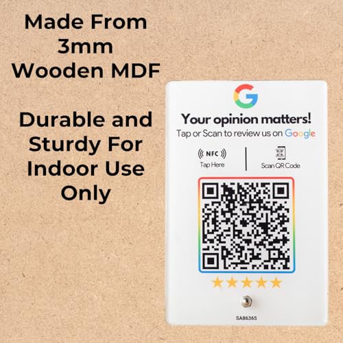 Wooden (White Printed) Review NFC Standee by tinydabba - 2