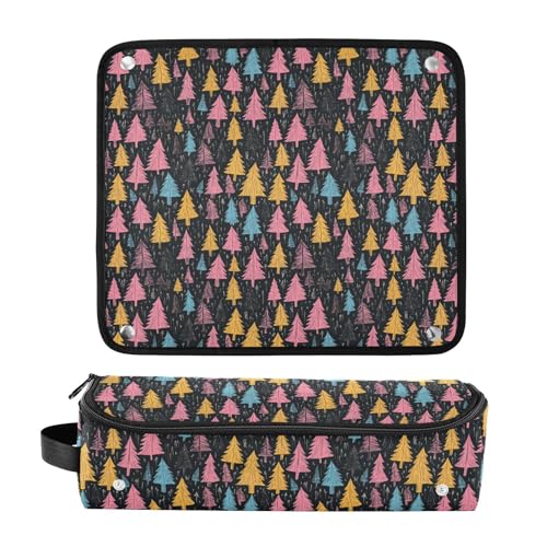 Bolsa de viaje para herramientas de cabello con diseño festivo marmoleado, resistente al calor, para planchas, rizadores y accesorios de cuidado capilar miniatura 3