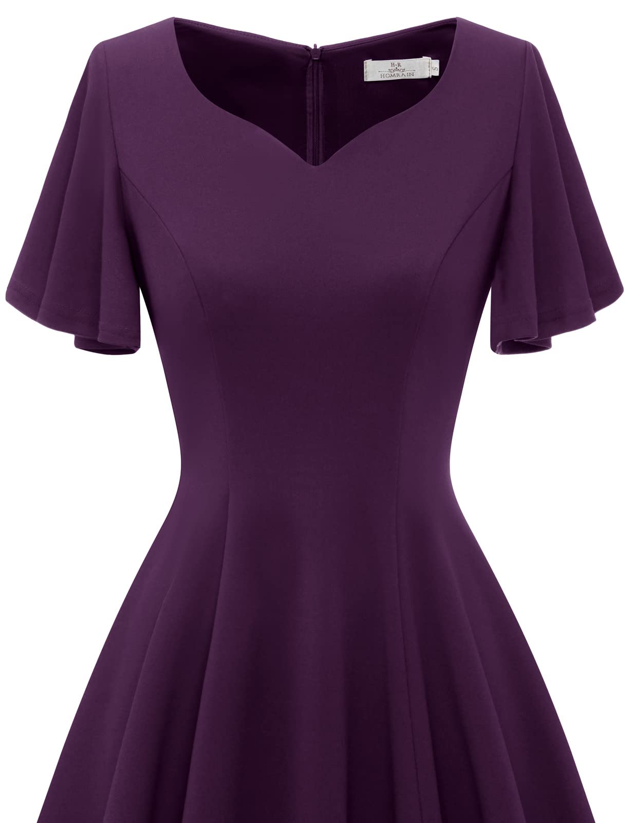 HomRain Robe de cocktail ajustée et évasée pour demoiselle d'honneur, invitée de mariage pour femme, robe de travail pour remise de diplôme