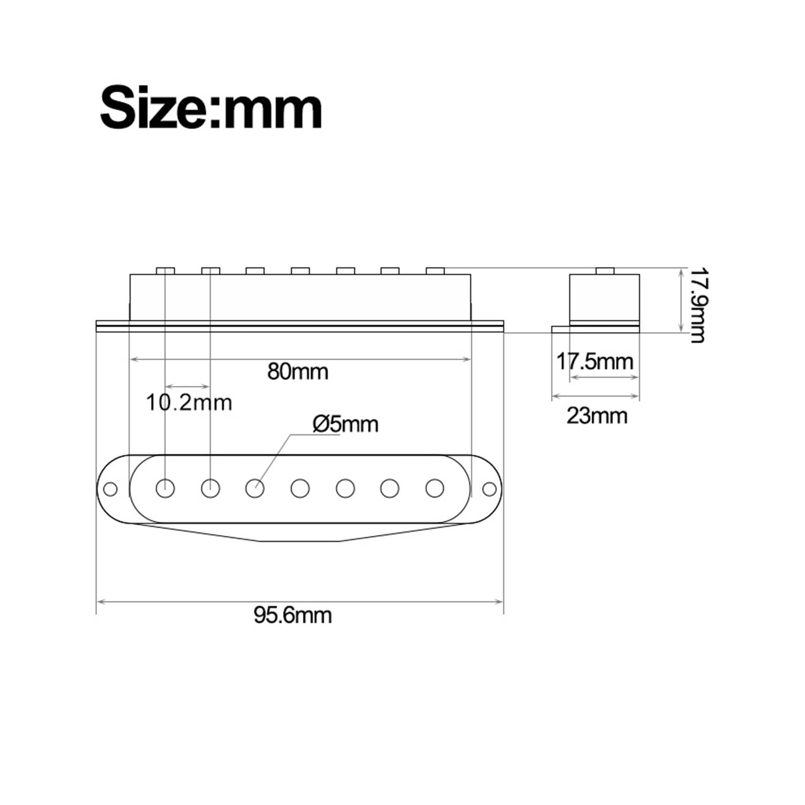 Profesjonalne Przetworniki Do Gitar Akustycznych Przetwornik Do Gitary Akustycznej I Elektrycznej Retro Single Coil 7 Strun(Neck)