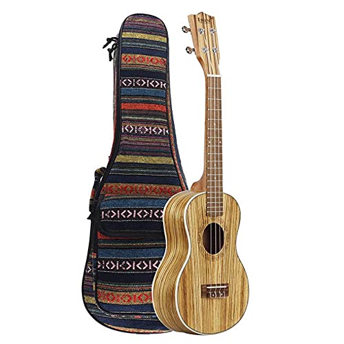 WGOEODI Ukulélé de Concert de 24 Pouces, Guitare hawaïenne à Quatre Cordes 18 frettes en Bois de zèbre, avec chaîne de… - Les Beatles, Paul McCartney, John Lennon, RIngo Starr, George Harrison WGOEODI Ukulélé de Concert de 24 Pouces, Guitare hawaïenne à Quatre Cordes 18 frettes en Bois de zèbre, avec chaîne de…