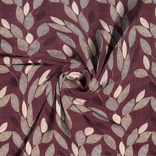 Image of la' amour Pure Cotton All Round Elastic Fitted Bedsheets with 1 Pillow Cover | Single Mattress Bed Breathable| Longlasting | Supersoft Size - 36 x 72 + 6 inches (Abstract, Color - Wine Offe White)