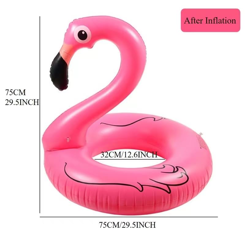 Pool Inflatable Flamingo Kids Flamingo Inflatable Pool Float With Drink Holder Rubber Ring For Adults For Pools Floats Toys Beach Party Holiday Essentials Decor Pink - Image 3
