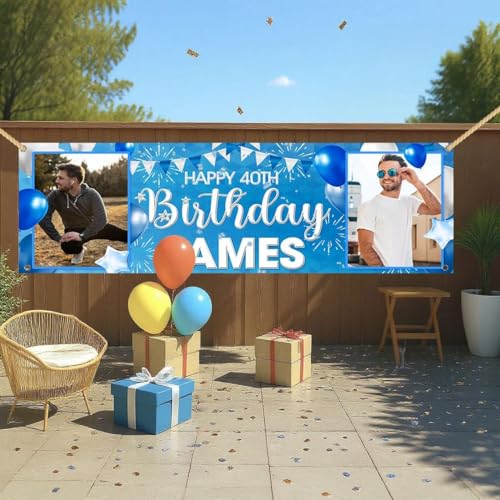 Bannière d'anniversaire personnalisée cadeau surprise homme femme