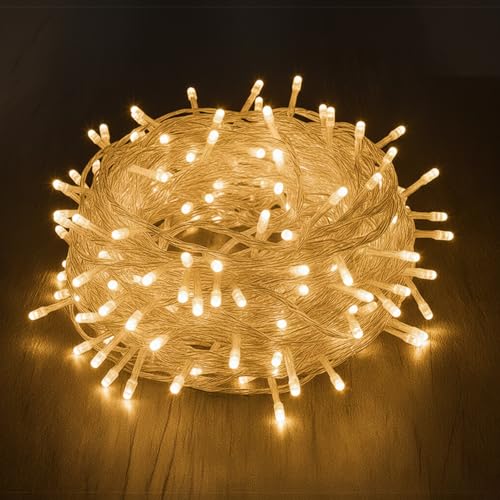 Image of 40 Meter 140 LED String Lights for Home Decoration| Waterproof Decorative Fairy Lights for Indoor Outdoor Use|Pixel Light for Balcony, Garden, Diwali, Wedding & Festival Lighting (Warm White)