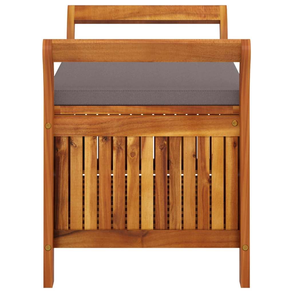 Genérico Banco almacenaje jardín con cojín Madera Maciza de Acacia 91 cm,Asientos de Exterior,Bancos de jardín-319716