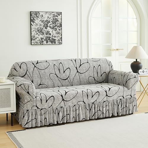 Housse de canapé super extensible 4 places lavable et protecteur universel