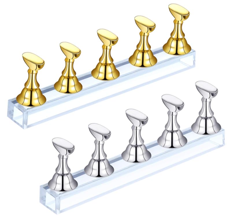Acrylic Nail Display Stand Nail Tip Holder Magnetic Nail Practice Stand Fingernail DIY Nail Art Stand for False Nail Tip Manicure Tool-image-35