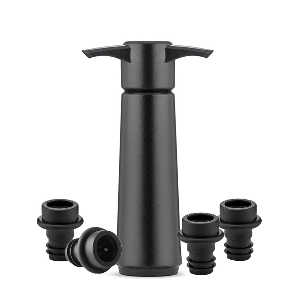 Pompa Sottovuoto Salva Vino Con 24 Tappi Riutilizzabili In Silicone - Conservatore Per Vino Rosso, Bianco, Champagne E Birra
