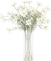 Banxidi 2pcs White Artificial Cosmos Silk Flowers 23.6" Wedding Bouquets Table Centerpieces Home Party Decor