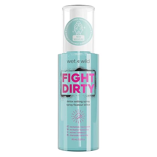 wet n wild Fight Dirty Detox Setting Spray Tea Tree Extract, Chamomile, Collagen, Combats Acne, Blemishes, Antioxidants