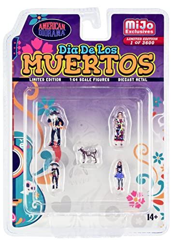American Diorama Día de Los Muertos 5 pc Diecast Set escala 1:64 miniatura 1