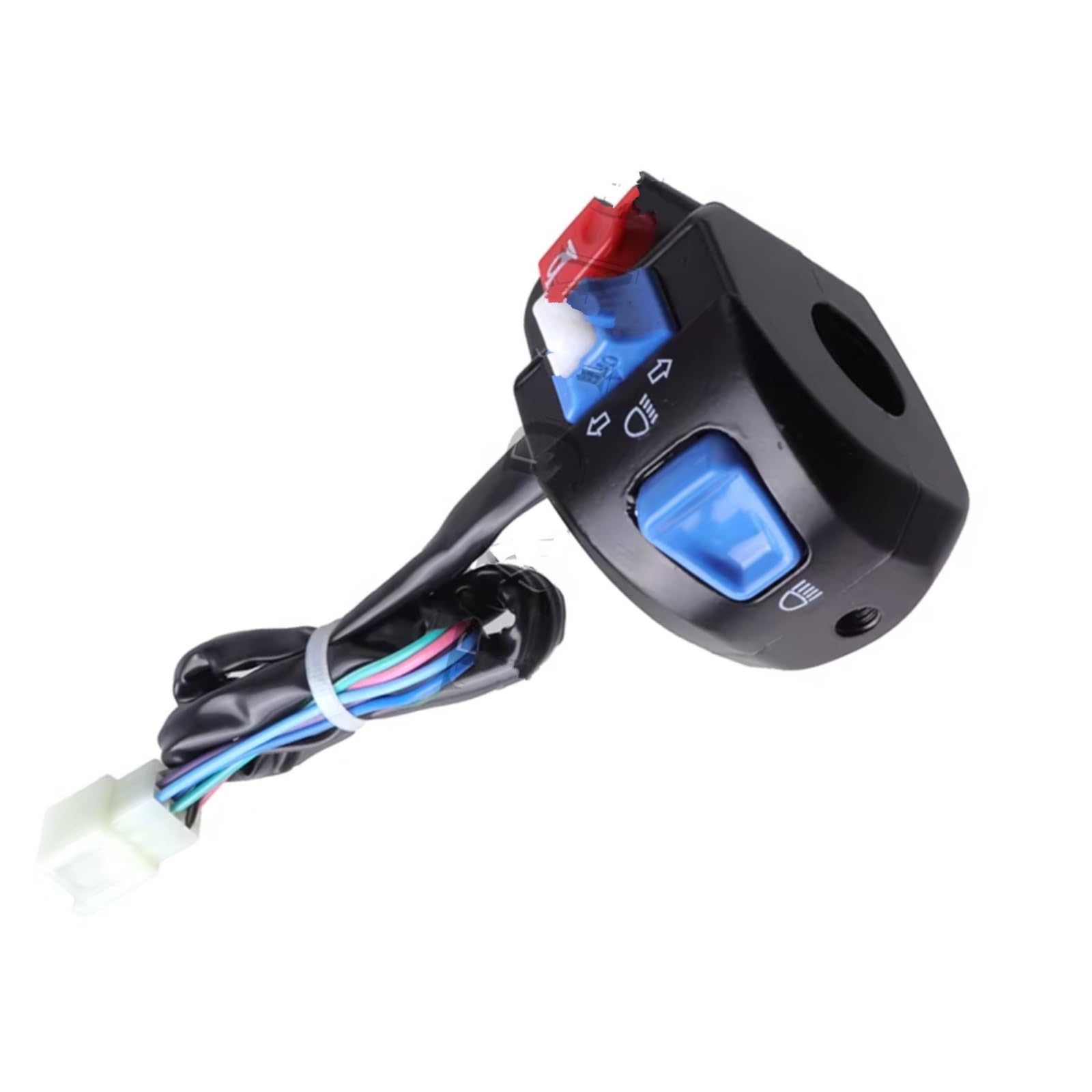 1 Pz 22mm Interruttore Moto Controllo Manubrio Per Di Avviamento Faro Indicatore Direzione Universale Blocco Comandi Moto(Left)