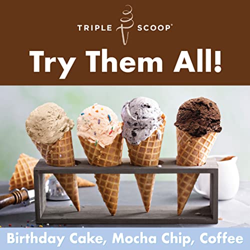 Triple Scoop Ice Cream Mix, Premium Birthday Cake, starter for use with home ice cream maker, non-gmo, no artificial colors or flavors, ready in under 30 mins, makes 2 qts (1 15oz box) (Birthday Cake) - Thumbnail 6