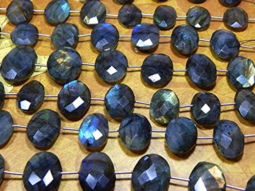 Labradorite perles facettées ovales 13x18mm pour création bijoux
