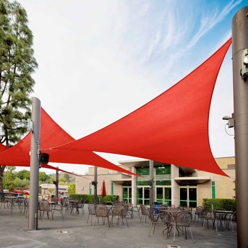 Royal Shade 5' x 5' x 5' Red Custom Size Order to Make Sun Shade Sail RS-SLT Canopy Mesh UV Block Triangle - Commercial Standard Heavy Duty - 200GSM - 3 Years Warranty