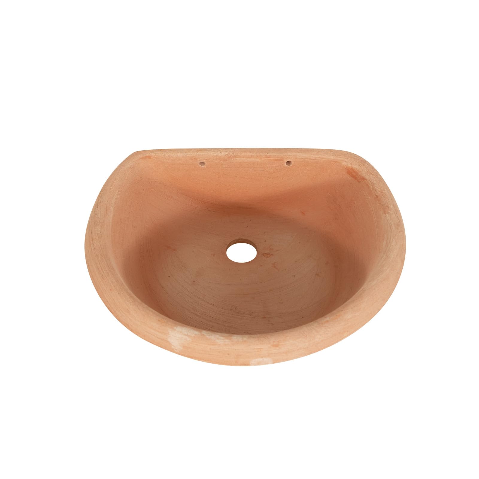 Biscottini Bañera para fuente de jardín de terracota Fuente de pared de exterior Fuente de pared Made in Italy lavabo decoración pared