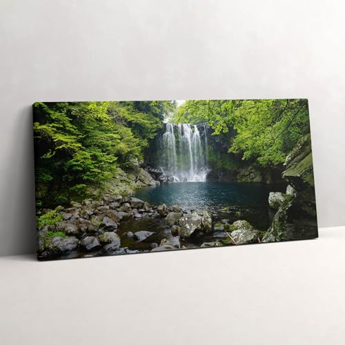 Image imprimée sur toile Wallfluent de grand format avec paysage de rivière