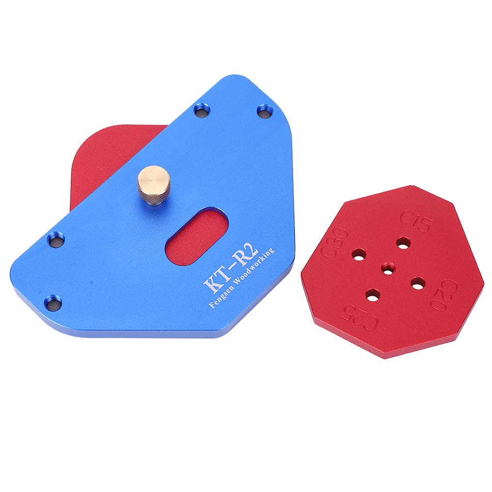 Gabarit de routeur pour angle de table en aluminium avec rayons R15 à R30 et C15 à C30