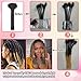Dreadlock Extensions Human Hair 10-100 Strands 100% Full Handmade Permanent Loc Extension Human Hair for Women/Men/Kids Can Be Dyed Bleached Curled Twisted (0.6cm 1B, 6 inch 10 Strands)
